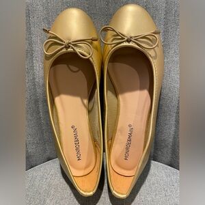 ⭐️3/$15⭐️Monroe & Main Gold Women's Ballet Flats
